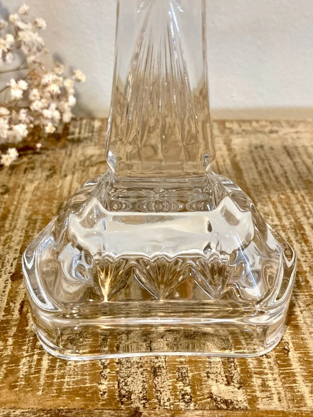 Clear Glass Decorative Cross - 6 3/4” Tall